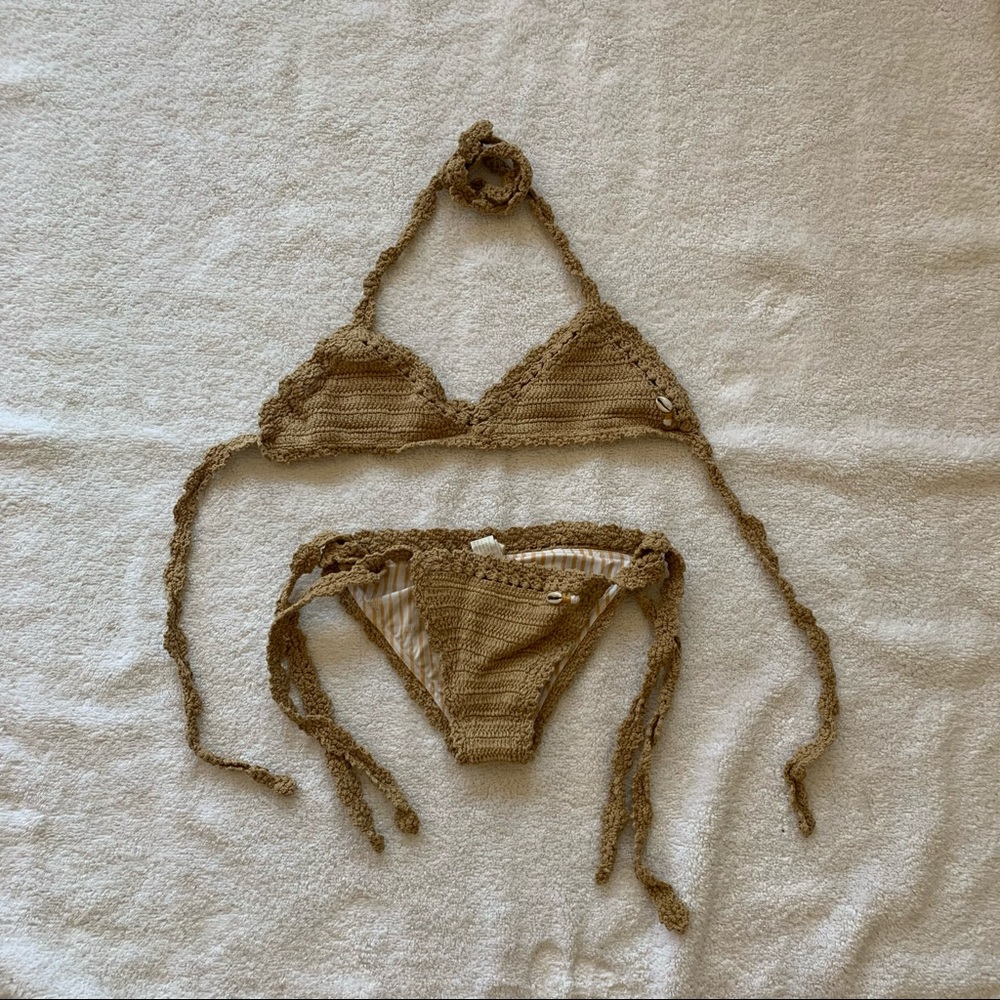 She Made Me Hira 70’s Bikini Set Small